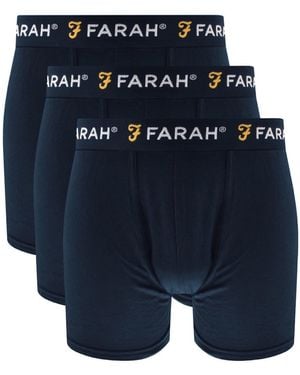 Farah Farah Aveleer 3 Pack Trunks - Blue