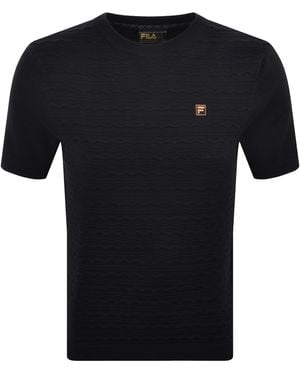 Fila Fila Textured Knit T Shirt - Black