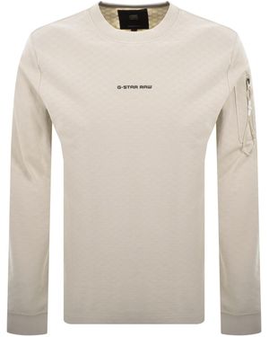 G-Star G-Star Tweeter Long Sleeve T Shirt Whitebait