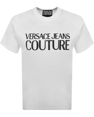 Versace Jeans Couture Couture Rubber Logo T Shirt - White
