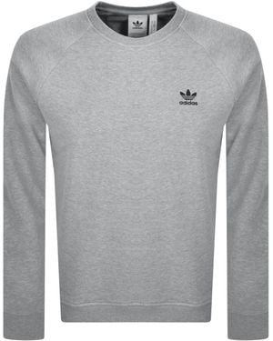 adidas Originals Adidas Trefoil Essentials Crew Neck Sweatshirt Gre - Grey