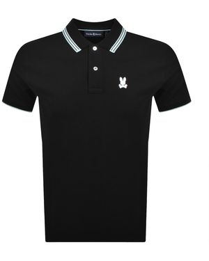 Psycho Bunny Tavian Pique Polo T Shirt - Black