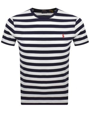 Ralph Lauren Slim Fit Stripe T Shirt - Blue