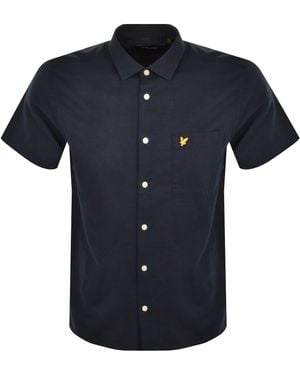 Lyle & Scott Cotton Linen Shirt - Blue