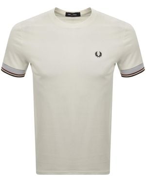 Fred Perry Twin Tipped Cuff T Shirt - Gray