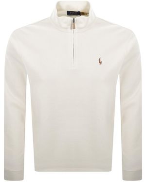 Ralph Lauren Half Zip Sweatshirt - White