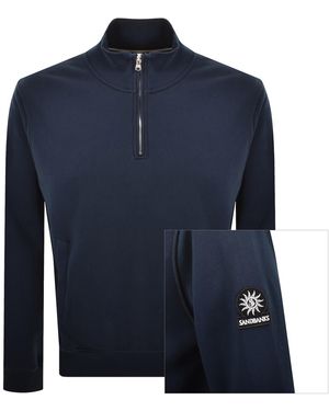 Sandbanks Quarter Zip Sweatshirt - Blue