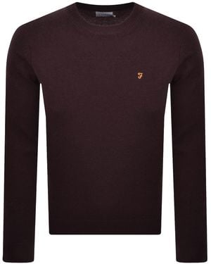 Farah Farah Maidstone Knit Jumper - Brown