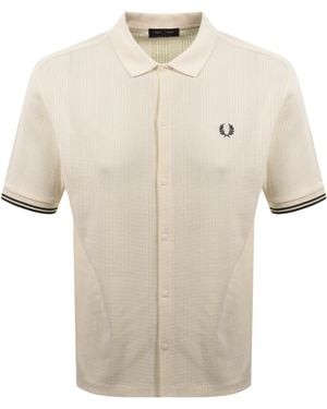 Fred Perry Knit Polo Shirt - Natural