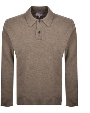 Norse Projects Marino Lambswool Sweater - Brown