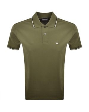 Armani Emporio Short Sleeved Polo T Shirt - Green