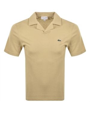 Lacoste Cotton Linen Polo - Natural