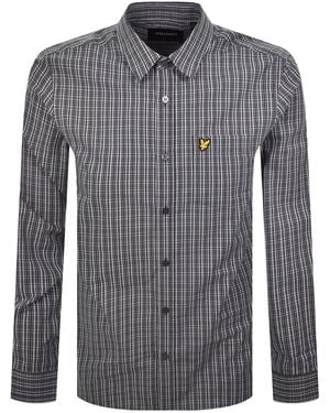Lyle & Scott Grid Check Shirt - Grey
