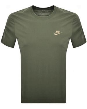 Nike Crew Neck Club T Shirt - Green