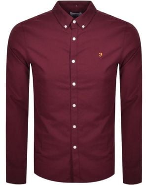 Farah Farah Brewer Slim Fit Shirt - Red