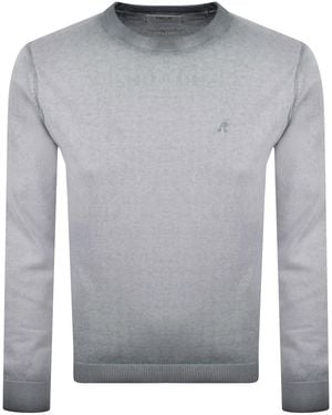 Replay Crew Neck Knit Sweater - Gray