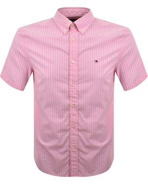 Tommy Hilfiger Flex Poplin Regular Fit Shirt - Pink