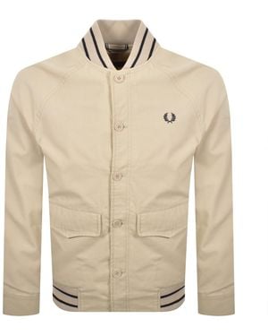 Fred Perry Umpire Bomber Jacket - Natural