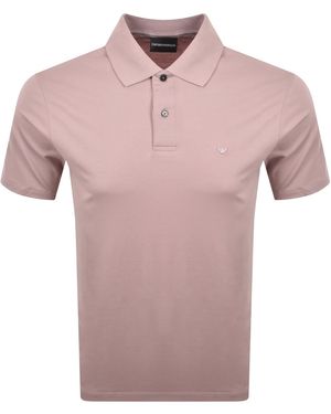 Armani Emporio Short Sleeved Polo T Shirt - Pink
