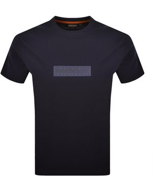 Napapijri S-Box Logo T Shirt - Blue