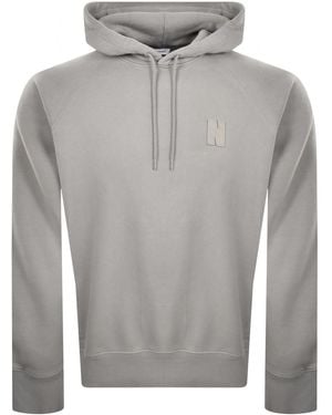 Norse Projects Marten Relaxed Patch Hoodie - Gray