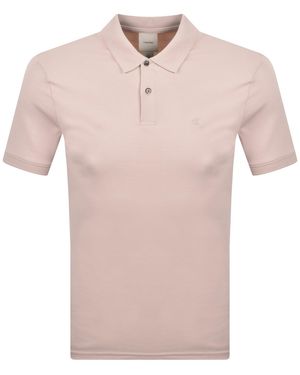 Calvin Klein Refined Pique Polo T Shirt - Pink