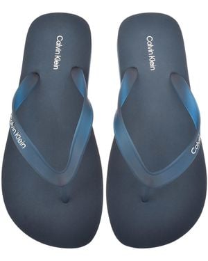 Calvin Klein Beach Flip Flops Ck - Blue