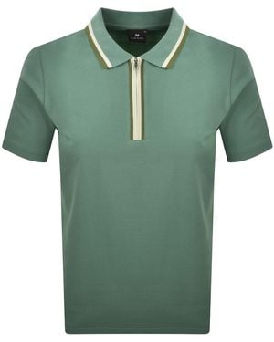 Paul Smith Tipped Polo T Shirt - Green