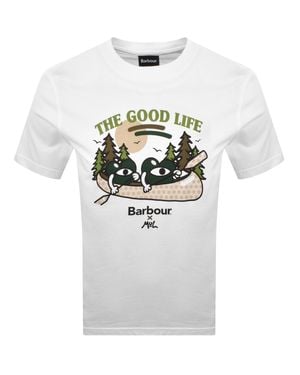 Barbour X Mull Good Life T Shirt - Grey