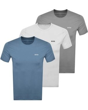 BOSS BUSINESS Boss 3 Pack Crew Neck T Shirts - Blue
