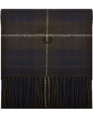 Fred Perry Lambswool Tartan Scarf - Black