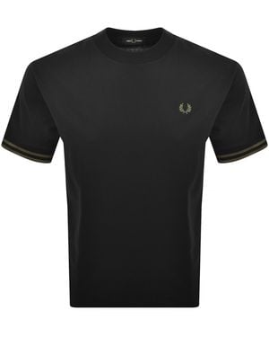 Fred Perry Bold Tipped T Shirt - Black