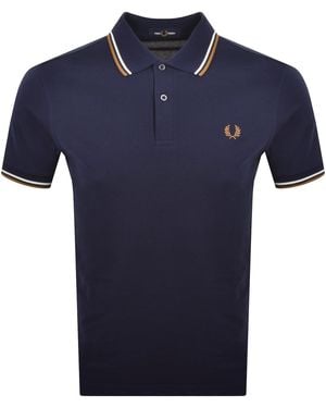Fred Perry Twin Tipped Polo T Shirt - Blue