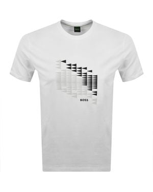 BOSS Boss Network Flag T Shirt - White
