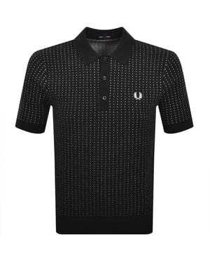 Fred Perry Knit Polo Shirt - Black