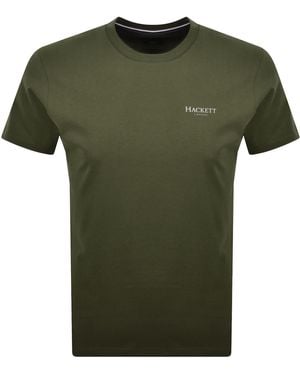 Hackett Logo T Shirt - Green