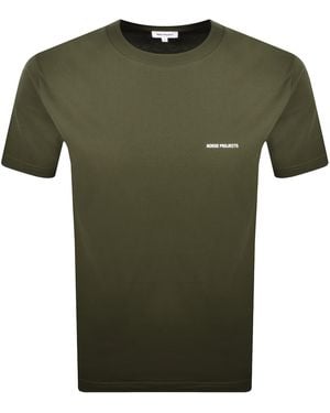 Norse Projects Johannes Logo Print T Shirt - Green
