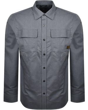 G-Star G-Star Cpo Long Sleeve Shirt Ash - Blue