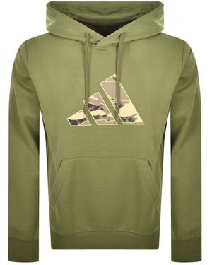 adidas Camo Logo Hoodie - Green