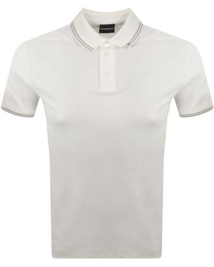 Armani Emporio Short Sleeved Polo Off - White