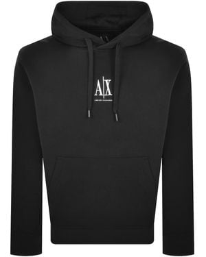 ARMANI EXCHANGE Logo Hoodie - Black