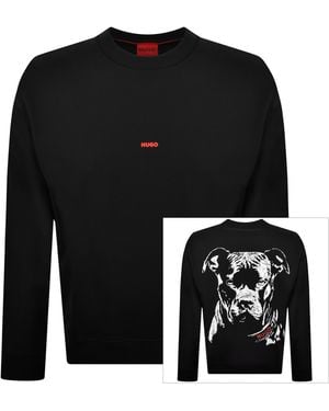 HUGO Dubraxo Dog Artwork Sweatshirt - Black