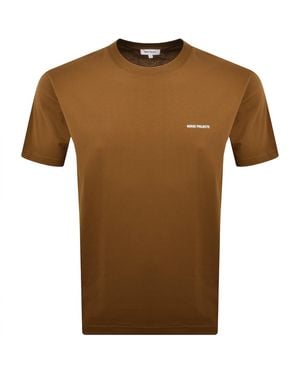 Norse Projects Dyrehaven Logo T Shirt - Brown