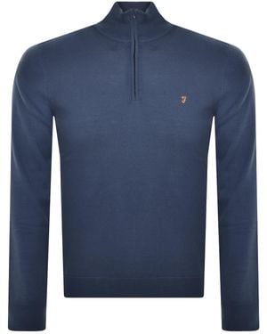 Farah Farah Redchurch Merino Wool Jumper - Blue