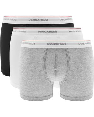 DSquared² Underwear 3 Pack Trunks - Gray