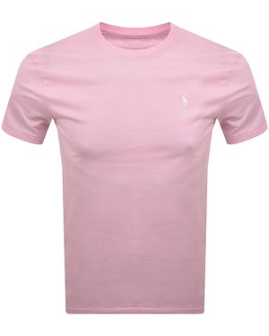 Ralph Lauren Crew Neck Slim Fit T Shirt - Pink