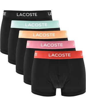 Lacoste Underwear 5 Pack Trunks - Black