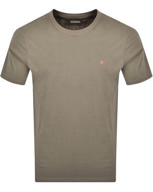 Napapijri Salis Sum Logo T Shirt - Grey
