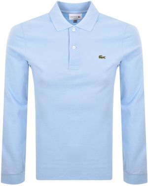 Lacoste Long Sleeve Polo T Shirt Sky - Blue