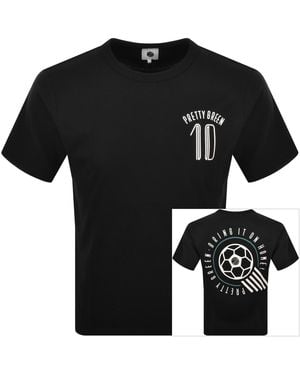 Pretty Green Outro Football T Shirt - Black